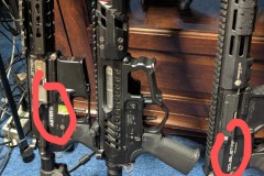 3 Airsoft Rifles with play names engraved